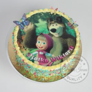 Tort Opłatek - Masza i Niedźwiedź 8