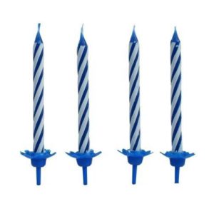 świeczki urodzinowe niebieskie - 24 szt